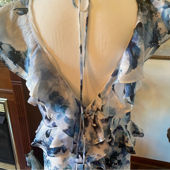 H&M • Blue Floral Maxi Dress • Size L • NWT - Picture 8 of 9